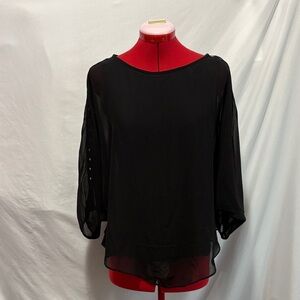 Alyx Black Sheer Women's Blouse SM384